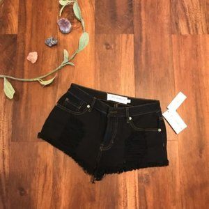 Gypsy Warrior Distressed Black Shorts NWT